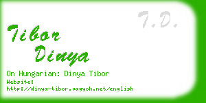tibor dinya business card